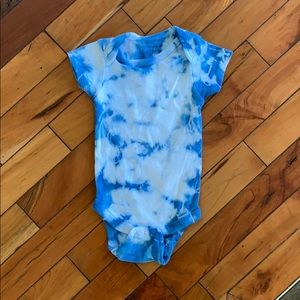 Tyed Custom Blue Baby Onesie